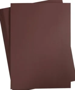 Karton - A2 - 180 G - Mørk Brun - 100 Ark