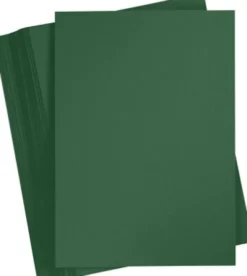 Karton - A5 - 180 G - Mørk Grøn - 100 Ark