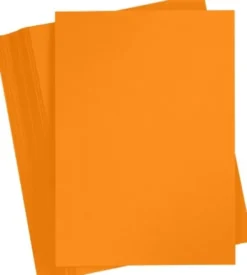 Karton - A5 - 180 G - Orange - 100 Ark