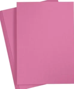 Karton - A4 - 220 G - Rosa - 10 Ark