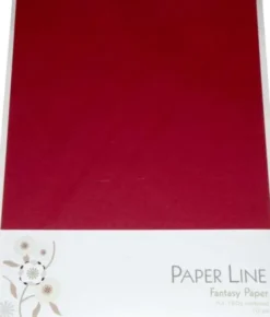 Karton - A4 - Mørkerød - 10 Ark - 180 G - Fantasy Paper - Paper Line