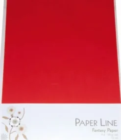 Karton - A4 - Rød - 10 Ark - 180 G - Fantasy Paper - Paper Line
