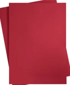 Karton - A2 - 420X594 MM - 180 G - Julerød - 10 Ark