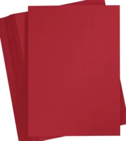 Karton - A4 - 210X297 MM - 180 G - Julerød - 100 Stk