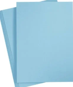 Karton - A4 - 210X297 MM - 210 G - Lys Blå - 10 Stk