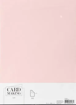 Karton - A4 - 210X297 MM - 210 G - Lys Rosa - 10 Ark