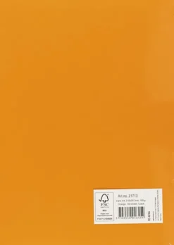 Karton - A4 - 210X297 MM - 180 G - Orange - 100 Stk