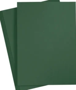 Karton - Farvet - A4 - 210X297 MM - 180 G - Mørk Grøn - 20 Ark