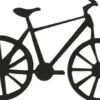Kartonmærkat - Cykel - Str. 77X48 MM - Sort - 10 Stk