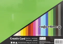 Karton Papir - A5 - 300 Ark I 20 Farver - Colortime
