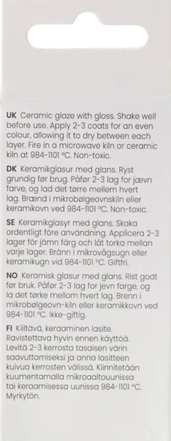 Keramik Glasur - 984-1101 C - Dækkende - Vanilla - 60 ML