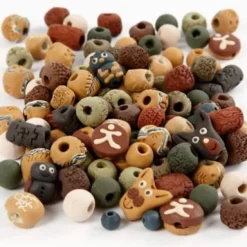 Keramikperler - Str. 7-18 MM - Hulstr. 2-4 MM - Assorterede Farver - 300 G