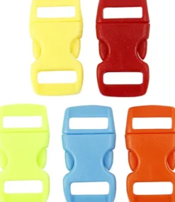 Kliklås - L 29 MM - B 15 MM - Hulstr. 3X11 MM - Assorterede Farver - 100 Stk