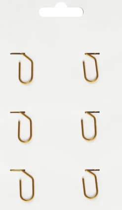 Klips - Hjerte - Str. 30X20 MM - Guld - 6 Stk