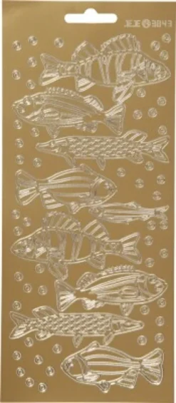 Klistermærker Fisk - Guld