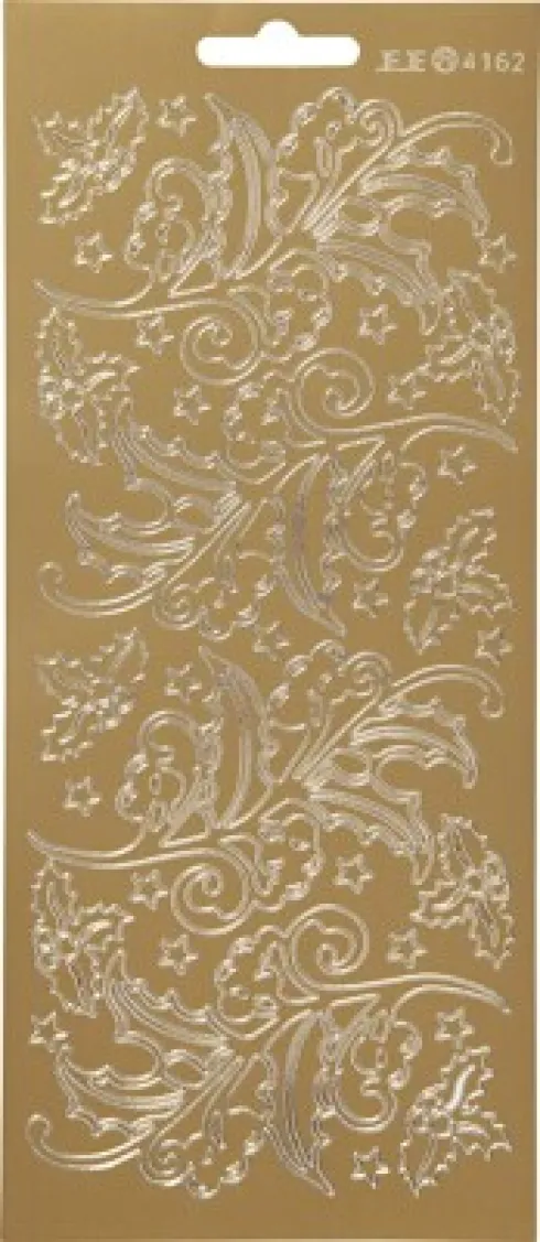 Klistermærker - Kristtorn - Guld