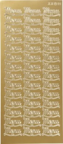 Klistermærker - Menu - Guld