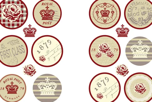 Klistermærker - Royal Post Vivi Gade - 4 Ark
