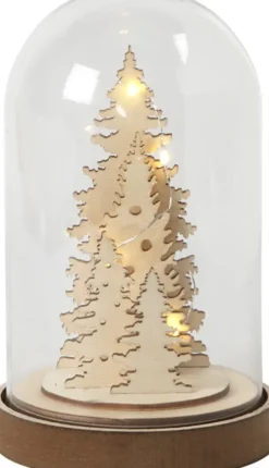 Klokke På Træfod - H 18 CM - Ø 11 CM