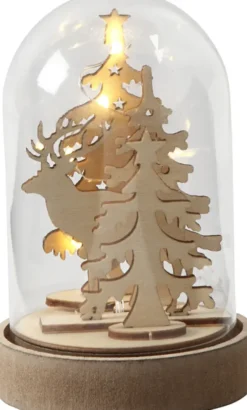 Klokke På Træfod - H 12,5 CM - Ø 8 CM