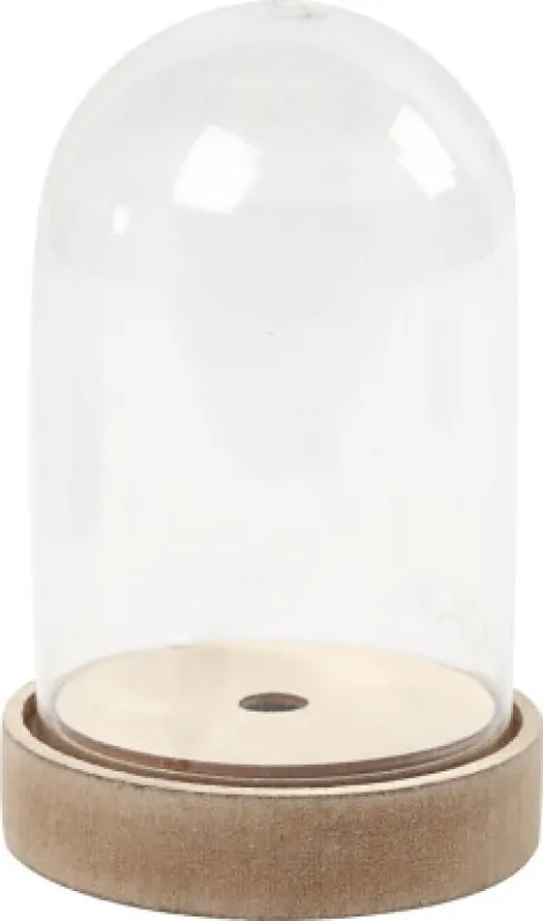 Klokke På Træfod - H 12,5 CM - Ø 8 CM