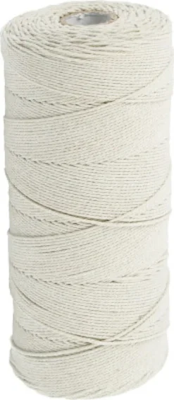 Knyttegarn - Tykkelse 1 MM - L 315 M - Tynd Kvalitet 12/12 - Lys Natur - 220 G