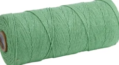Knyttegarn - Tykkelse 1 MM - L 315 M - Tynd Kvalitet 12/12 - Lys Grøn - 220 G