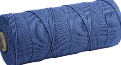 Knyttegarn - Tykkelse 1 MM - L 315 M - Tynd Kvalitet 12/12 - Blå - 220 G