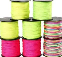 Knyttesnor - Tykkelse 1 MM - Neon Grøn - Neon Pink - Neon Gul - Neonmix - 8X28 M