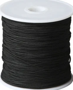 Knyttesnor - Tykkelse 1 MM - Polyester - Sort - 50 M