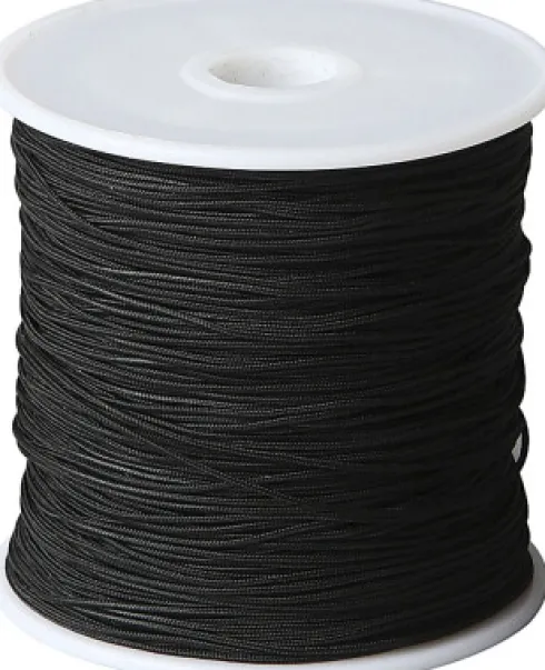 Knyttesnor - Tykkelse 1 MM - Polyester - Sort - 50 M