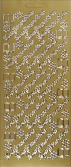 Konfirmation Klistermærker - Guld