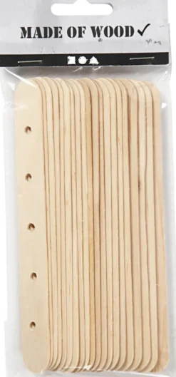 Konstruktionspinde - L 15 CM - B 1,8 CM - Hulstr. 4 MM - 20 Stk