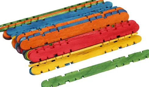 Konstruktionspinde - L 11,4 CM - B 10 MM - Assorterede Farver - 30 Stk
