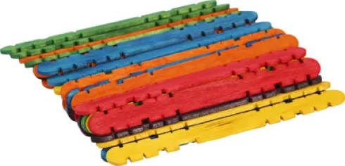 Konstruktionspinde - L 11,4 CM - B 10 MM - Assorterede Farver - 30 Stk