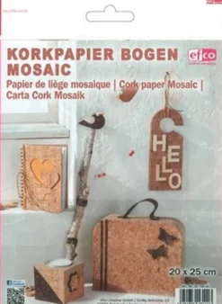 Kork Papir Mosaik 20X25Cm 1 Ark