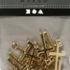 Kors Vedhæng - Str. 10X18 MM - Forgyldt - 20 Stk