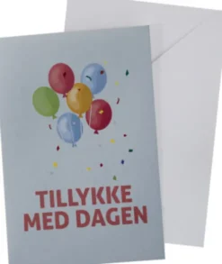 Kort Med Konvolut Balloner 11 X 17 CM - Scanseason