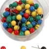 Kortnål - L 17 MM - Ø 6 MM - Assorterede Farver - 100 Assorterede