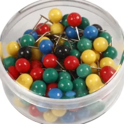 Kortnål - L 17 MM - Ø 6 MM - Assorterede Farver - 100 Assorterede