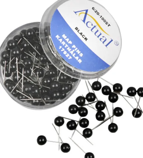 Kortnål - L 17 MM - Ø 6 MM - Sort - 100 Stk