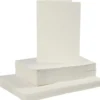 Kort Og Kuverter - 10,5X15 CM - 11,5X16,5 CM - Råhvid - 50 Sæt