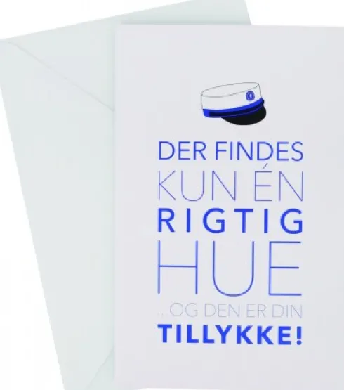 Kort Student Blå Hue 11 X 17 CM - Scanseason