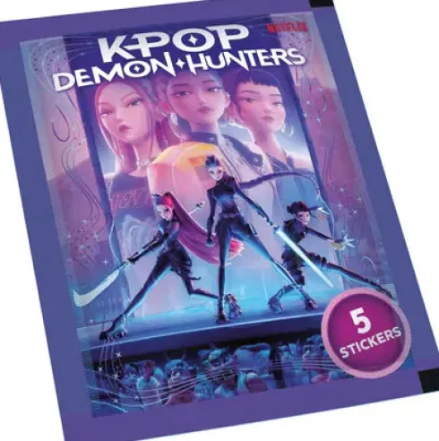 Kpop Demon Hunters Klistermærkealbum, 10 Klistermærker Og Plakat