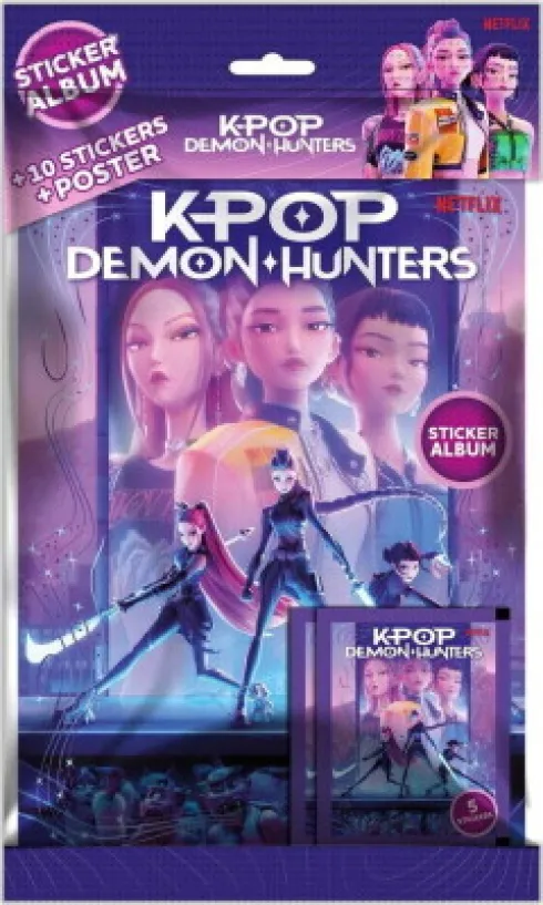 Kpop Demon Hunters Sticker Album + 2 Blind Bags