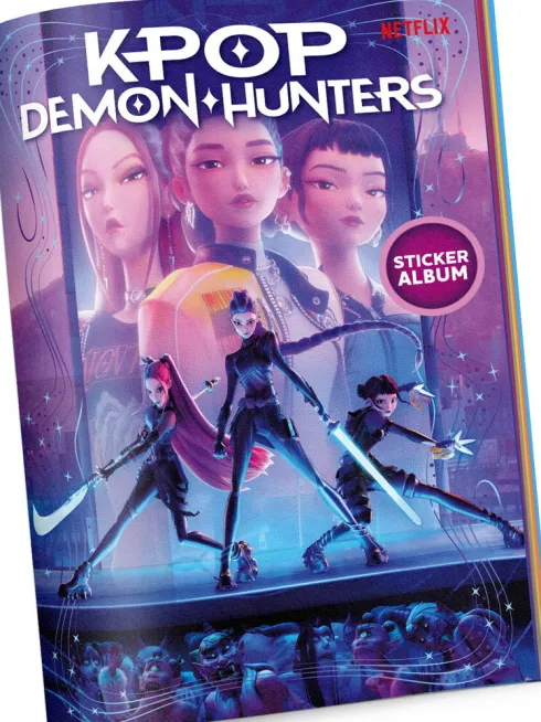 Kpop Demon Hunters Sticker Album + 2 Blind Bags