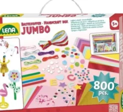 Kreativ Kasse Til Børn - Jumbo - Rød - 800 Dele - Lena