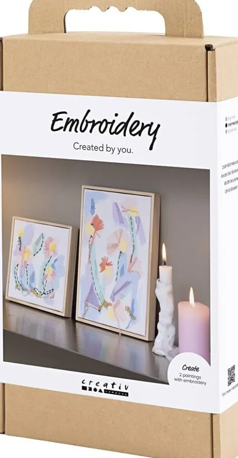 Kreativt Sæt Med Broderi - Billeder - Pastelfarver