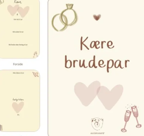 Kære Brudepar - Hilsner Fra Gæsterne