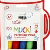 Kreul - Mucki Glas- Og Porcelænstusser - 2-5 MM - Forskellige Farver - 5 Stk